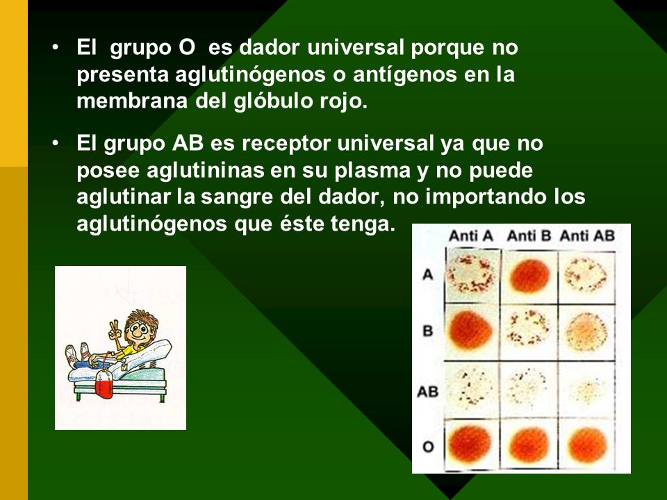 Porque ab es receptor universal